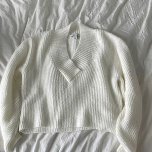Topshop Rib V-Neck Sweater